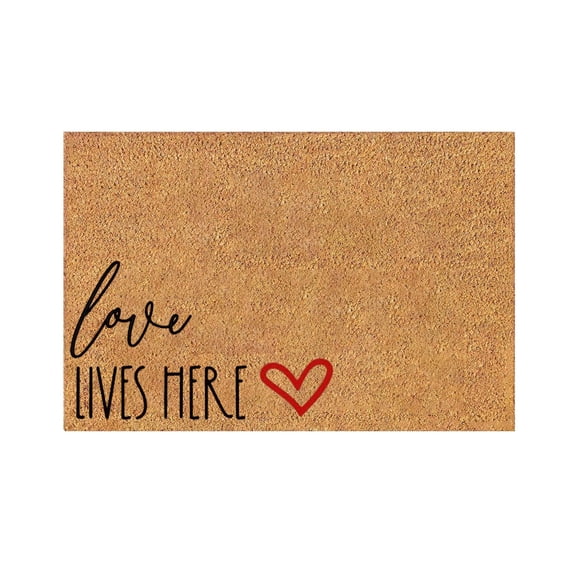 Goowood Valentines Day Welcome Front Door Mat Nonslip Polyester Floor Rug with Holiday Print for Home Decor 1 piece