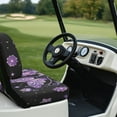 thumbnail image 4 of Psesaysky Breathable Universal Seat Covers for Ezgo Club Car Seats Golf Cart Purple Butterfly Floral Print Golf Front and Back Seat Cushion Cover Fit Like a Glove, 4 of 8
