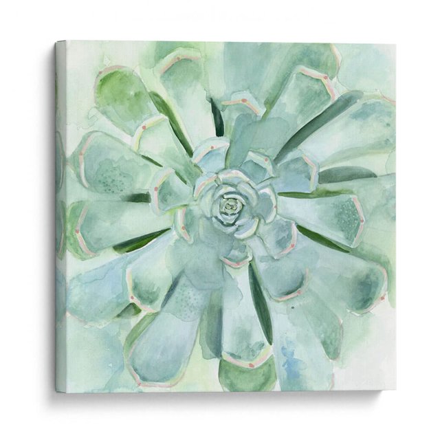 Cuadro decorativo - Verde Suculento Iv, Victoria Borges 50x50 Canvas Lab Botánica, Costal, Naturaleza, Tropical
