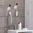 thumbnail image 3 of Ganchos con ventosa para pared en dormitorio, salón y baño. Fijación fuerte, extraíbles y reutilizables. Diseño en plástico ABS rojo. No requiere taladro., 3 of 4