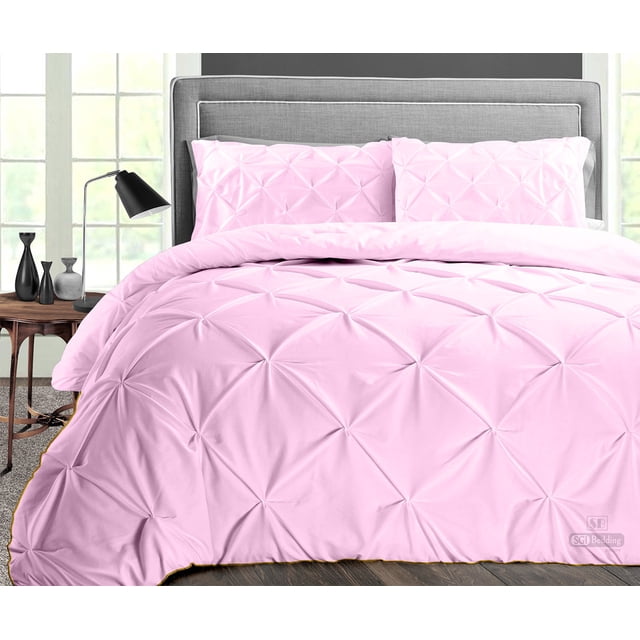 SGI Ensemble de Couette en Microfibre Taille Très Grand Rose Pincé 3 Pcs