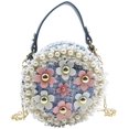 thumbnail image 2 of Mini bolso bandolera para niñas, bolso de hombro con flores de perlas y cadena TUNC Sencillez, 2 of 5