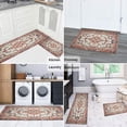 thumbnail image 6 of 2 Piece Bohemian Orange Ethnic Retro Carpet Rug Kitchen Rug Set, Decor Kitchen Rugs, Absorbent Non-Slip Washable Floor Mats, Home Indoor Runner Rugs 17"x47"+17"x30", 6 of 7