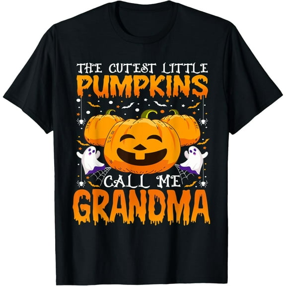 Cutest Little Pumpkins Call Me Grandma Halloween Pumpkin T-Shirt