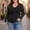 A05-Black, variant on Plus Size Tshirts for Women V Neck Long Sleeve Solid Casual Basic Base Layer Raglan Fall Winter Pullover Tops