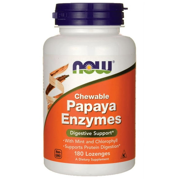 NOW Foods - Papaya Enzyme Chewable - 180 Lozenges