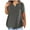 Grey, variant on AherBiu Plus Size Women T Shirts V Neck Short Sleeve Summer Tops Loose Fitting Casual Plain Basic Tees 2025 Trendy