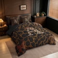 thumbnail image 2 of Erosebridal Leopard Print 7-Piece Twin Bedding Sets,Cheetah Pattern A Alphabet Bedding Comforter Set For Kids Girls,Black Reversible, 2 of 7