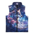 thumbnail image 4 of Pzuqiu Galaxy Wolf Girl Outerwear Vest Size 11-12 Lightweight Zipper Winter Sleeveless Jacket with Pockets Fleece Soft Warm Sleeveless Jacket for Spring Fall Outfits for Girls, 4 of 7