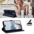 thumbnail image 4 of for iPhone 14 Pro Case Wallet,[RFID Blocking] [Card Holder Slots] [Kickstand] Magnetic Premium Leather Protective Shockproof Flip Cases Folio Cover for iPhone 14 Pro (Blue), 4 of 14
