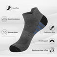 thumbnail image 2 of Smilooen 12 Pairs Mens Ankle Socks Athletic Running Men's Socks Value Pack, Gray, 2 of 7