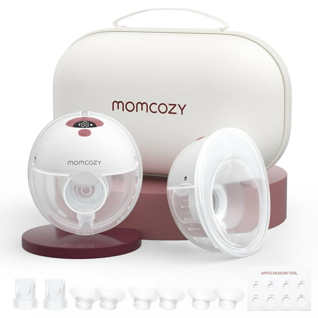 Extractor de Leche Momcozy M5 Manos Libres 24mm Paquete de 2 Rojo