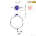 thumbnail image 4 of ANGARA Natural Round Tanzanite Bolo Ring with Diamond Halo in 14K White Gold for Women (Size-5mm) | December Birthstone, Birthday, Anniversary, Jewelry Gift for Women | Natural Tanzanite Ring, 4 of 9