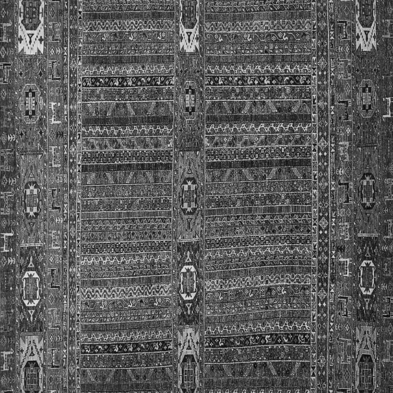 Ahgly Company Indoor Square Abstract Gray Modern Area Rugs, 5' Square