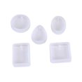 thumbnail image 3 of NUOLUX 5Pcs Silicone Mold Set for Resin Pendant Making Easy to Clean White Durable Shapes, 3 of 5