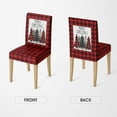 thumbnail image 5 of 4PCS Christmas Dining Chair Covers,Red Buffalo Plaid Trees Stretch Removable Washable Slipcover Chair Protector for Dining Room Home Decor, 5 of 6