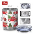 thumbnail image 3 of 12oz Tumblers Red Christmas Car Pattern Vacuum Insulated Stainless Steel Travel Tumbler Cups Mug with Lid and Straw for Beer,Coffee,Beverages with Cleaning Brush for Cold & Hot Drinks, 3 of 5