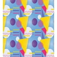 thumbnail image 3 of Ambesonne Geometric Duvet Cover Sets, Memphis Style Art Image, 2-Queen, Blue and Multicolor, 3 of 7