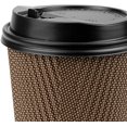 thumbnail image 3 of 80 Pack 16 oz Disposable Double Walled Hot Cups with Lids, Coffee Cups, No Sleeves needed Insulated Ripple Wall Hot Coffee Tea Chocolate Drinks, Brown, 3 of 5