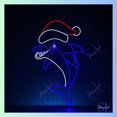 thumbnail image 3 of Shinelab Dolphin Christmas Hat Neon Sign, Christmas Dolphin Led Sign, Christmas Neon Light Wall Decor 2247, 3 of 5