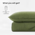thumbnail image 6 of Sleep Zone Ultrasonic Medallion Quilt Set Twin, Soft Lightweight Bedspread, All-Season Coverlet (Loden Green, Twin), 6 of 8