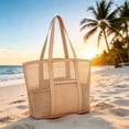 thumbnail image 2 of Beach Bags for Women,Mesh Beach Bag for Women,Beach Tote Large Foldable Mesh Swim Bag with Pockets | Sandproof | Waterproof, 2 of 7