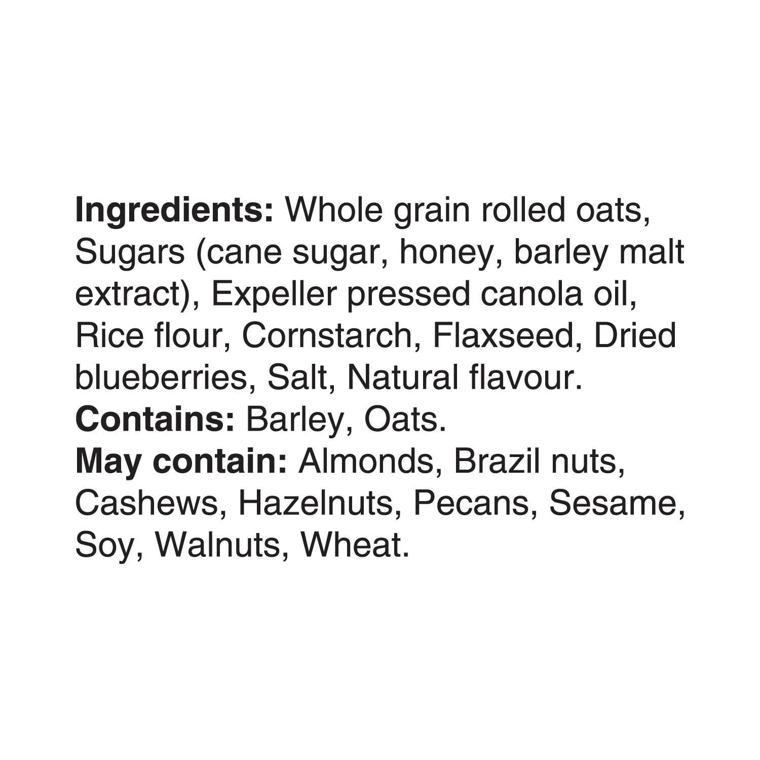 Bouchées D'Avoine au Miel Bleuets et lin Bouchées D'Avoine au Miel Bleuets et lin 340g