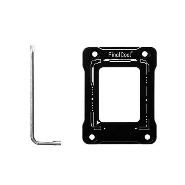 Sywqhk Hebilla correctora de flexión de CPU FinalCool para LGA1700-BCF Intel Gen 12 (negro)