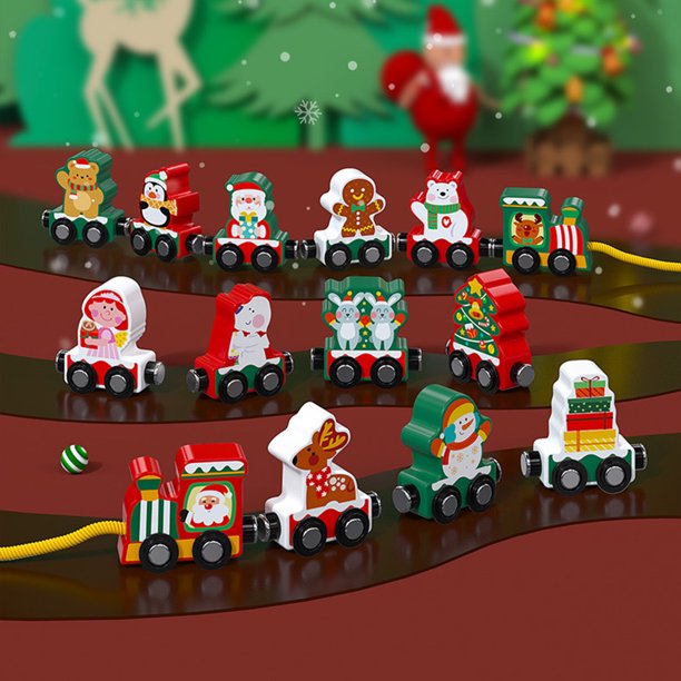 Adornos de tren navideño, decoración navideña, los mejores regalos, juguete para estimular el cerebro para el hogar