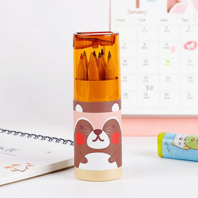 Soft Core Coloring Pencils Set for teen s - 12 Vibrant Colors with Built-In Sharpener, Art Drawing Colored Pencils Bulk,Under $5 Colored Pencils by Goohae,B