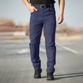 thumbnail image 6 of Men's Ripstop Cargo Pants Waterproof Durable Multi Pocket Lightweight for Work Construction Hiking Outdoor Big and Tall Size S-3XL Blue, 6 of 8