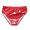 Red, variant on Women Panties Glossy Surface Breathable Solid Color Triangle Shape Elastic Waist Honeymoon Underwear High Waist Bright Mirror Paint Women Underpants Inner Wear Clothes