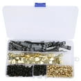 thumbnail image 4 of AMONIDA 120Pcs Picture Hanger Set Metal Double Hole Frame Hanging Tool Kit With 240Pcs Screws,Picture Hanging Tool,Photo Frame Teeth Hanger, 4 of 8