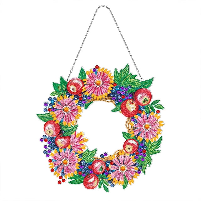 Cuadros Decorativos Guirnalda de pintura de diamante DIY hecha a mano 5D Rhinestone puerta de dibujo guirnalda de flores Ehuebsd Nuevos Originales