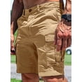 thumbnail image 3 of Men'S Cargo Shorts:Outdoor Wear with Multi-Functional Pockets Khaki XXXL, 3 of 5
