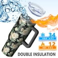 thumbnail image 5 of OBREWU Pioneer Flower Tumbler with Handle and Lid,Pioneer Flower 40oz Double Wall Vacuum Insulated Tumbler,Cups Gift for Women and Men, 5 of 7