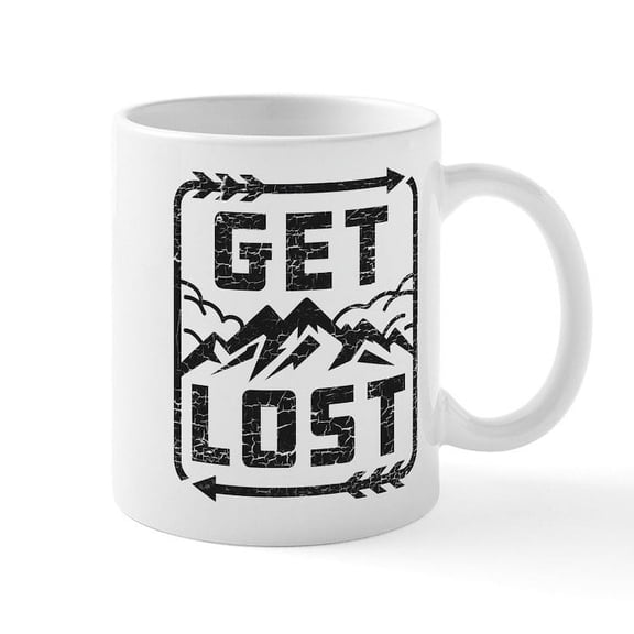 CafePress - Get Lost - 11 oz Ceramic Mug - Novelty Coffee Tea Cup
