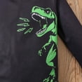 thumbnail image 6 of UAYOTSE Toddler Boys Dinosaur 2 Piece Outfit Long Sleeve Shirt All Over Print Pants Fall Winter Playwear Size 4-5 Years, 6 of 8