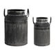 thumbnail image 1 of Maceta de metal para plantas, maceta decorativa para flores, lata de leche con asa para flores Negro, 1 of 9