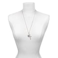 thumbnail image 3 of Delight Jewelry Silvertone Star of David with Beaded Border I Set You Apart Engraved Cross Zoey Necklace, 28", 3 of 4
