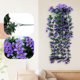 thumbnail image 4 of Artificial Lilys Hanging Basket | 2 Pack Rattan Silk Flower Arrangement | Hot Pink Red White Purple | Lifelike Plastic Decor | 11.81"x11.81" | Indoor Outdoor Event Wedding Wall Door Decoration, 4 of 6