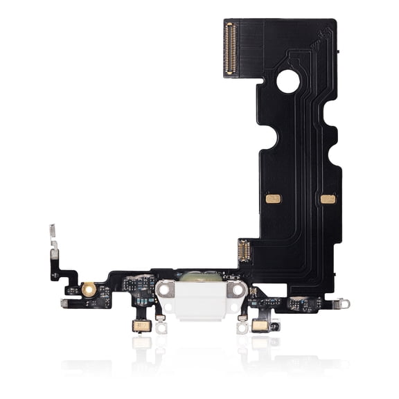 Replacement Charging Port Flex Cable Compatible For iPhone SE (2020) (Aftermarket Plus) (Silver)