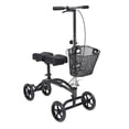thumbnail image 1 of Andador de rodillas Drive Medical 796 con altura ajustable y dirección, scooter de rodillas, andador de piernas, alternativa a muletas, doble almohadilla con canasta y freno de mano, capacidad de peso, 1 of 5