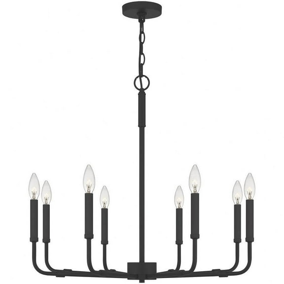 8 Light Chandelier-Matte Black Finish Bailey Street Home 71-Bel-4423561