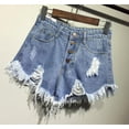 thumbnail image 3 of female fashion casual summer cool women denim booty Shorts high waists fur-lined leg-openings Big size sexy short Jeans, 3 of 6