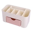 thumbnail image 1 of Reusable Anti slip Grids Makeup Cosmetic Box with Drawer(Pink), 1 of 2