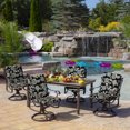 thumbnail image 4 of ARDEN Outdoor Midback Chair Cushion, 18 x 16.5, Rain-Proof, Fade Resistant Ashland Black Jacobean, 4 of 9
