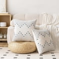 thumbnail image 6 of Boho Throw Pillow Covers Set of 2 Neutral Decorative Textured Cushion Case Farmhouse Pillowcase Modern Square Pillow Covers for Sofa,Couch, Living Room, 6 of 6