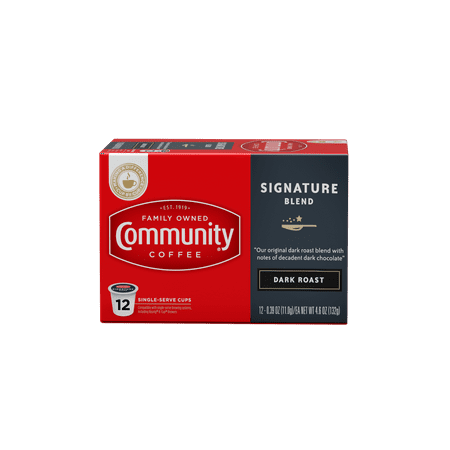Pack of 2 Community Coffee Signature Blend Dark Roast K-Cup Coffee Pods, 12 ct (Package May Vary)