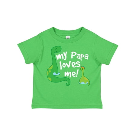 

Inktastic My Papa Loves Me Dinosaur Gift Toddler Boy Girl T-Shirt